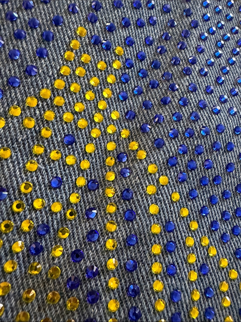 Golden State Warriors jean jacket. Custom designed w/ swarovski rhinestones. - Picture 5 of 6